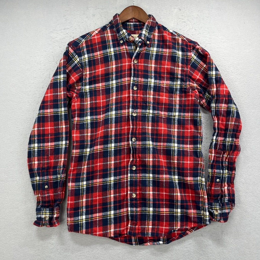 Red Head Flannel Shirt Mens Small Red Plaid Cabincore Camp Lumberjack Gorpcore